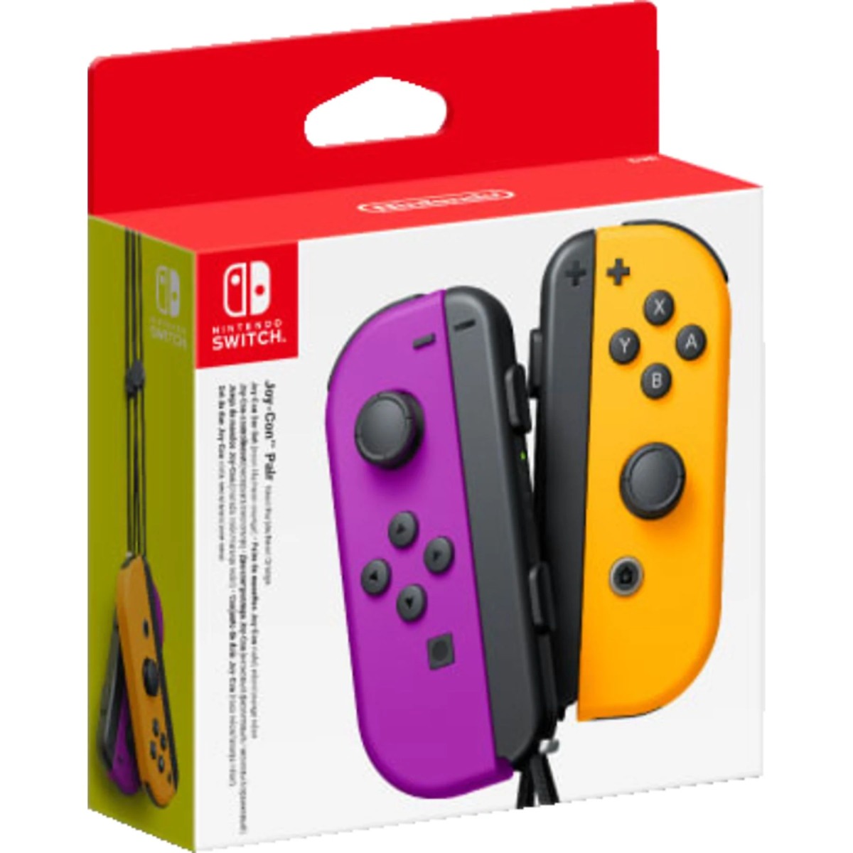 Manettes Joy-Con NINTENDO, violet fluo/orange fluo, pour Nintendo Switch
